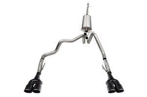 Chevrolet Silverado 1500 Performance Exhaust - Rear - CORSA Performance - Cat Back, Dual Rear Exit, Twin 4in Tips - Black - `22-`24